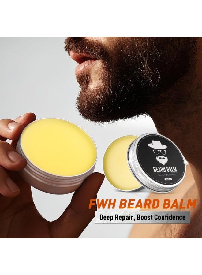 jalan Men Beard Care Set Beard Growth Kit (60g Care Cream + 2×30ml Beard Oil + Comb + Microneedle Roller + Storage Bag) Complete Beard Styling & Grooming Kit for Men - Image 2